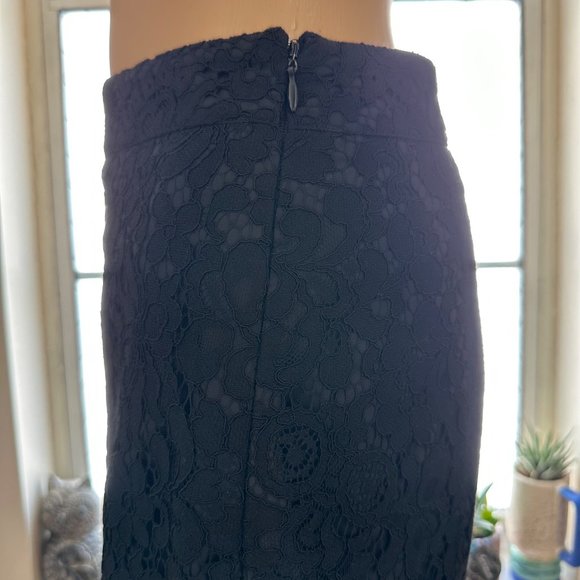Cece|Womens|A-Line Skirt|Size 0|Black|Full Lace|Knee Length|Mid Rise|Lined - Picture 6 of 15